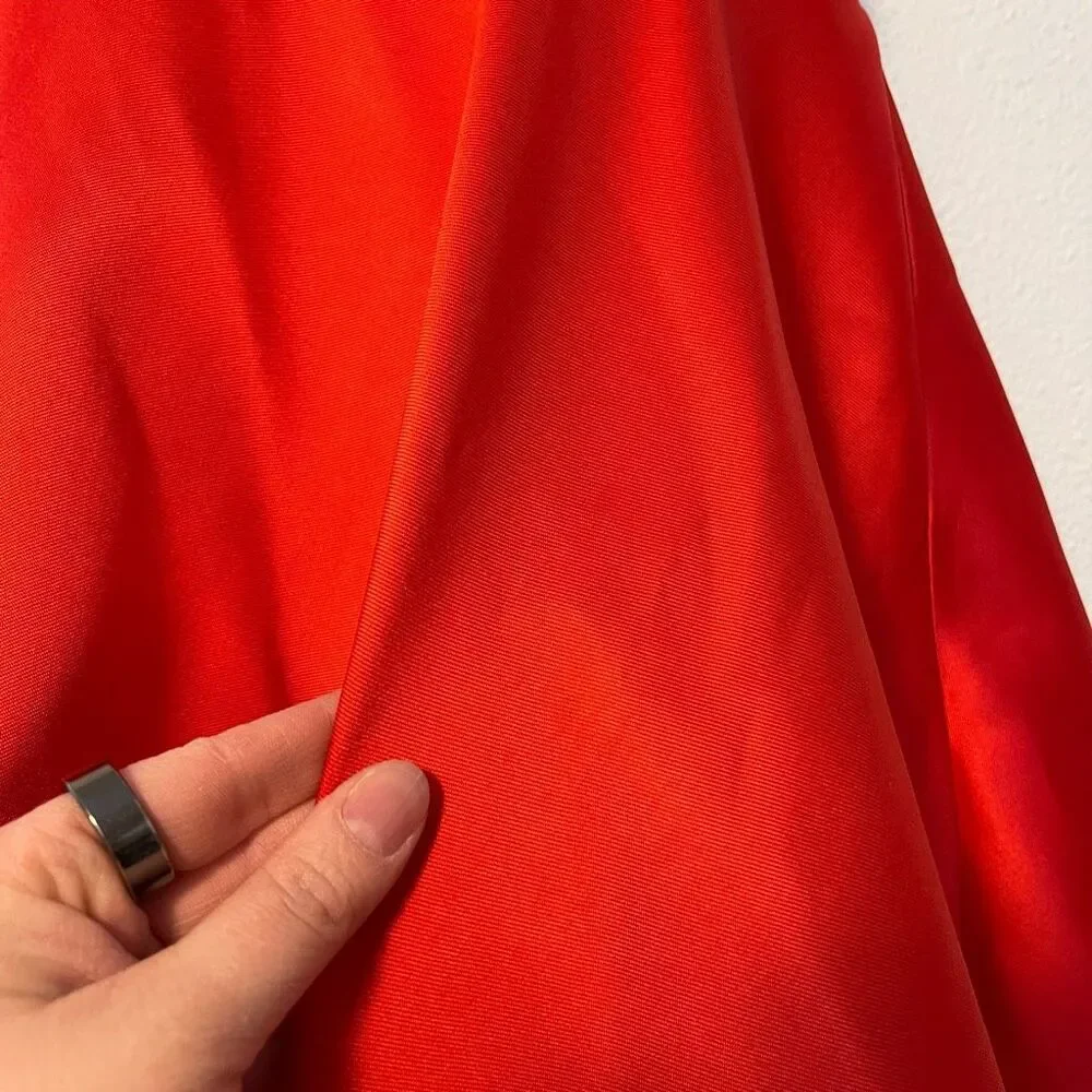 Ellie Wilde Mon Cheri Red Satin Corset Prom Pageant Ball Gown Size 6 - Picture 4 of 14